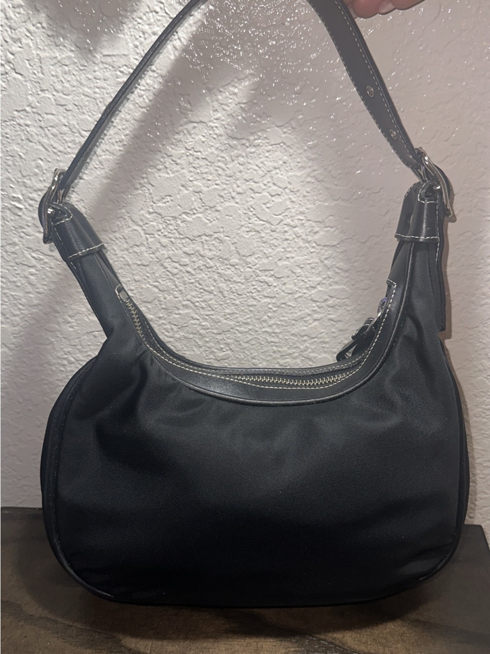 Coach Nylon & Leather Vintage Hobo Shoulder Bag